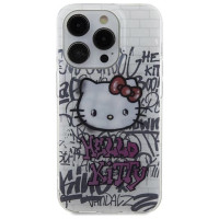 Hello Kitty IML Kitty On Bricks Graffiti case for iPhone 15 Pro - white
