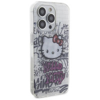 Hello Kitty IML Kitty On Bricks Graffiti case for iPhone 15 Pro - white