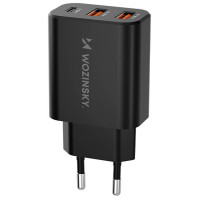 Wozinsky CWCUCB 30W USB-C / 2 x USB-A Wall Charger - Black