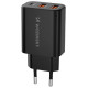 Wozinsky CWCUCB 30W USB-C / 2 x USB-A Wall Charger - Black