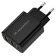 Wozinsky CWCUCB 30W USB-C / 2 x USB-A Wall Charger - Black