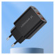 Wozinsky CWCUCB 30W USB-C / 2 x USB-A Wall Charger - Black