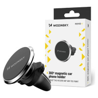 Wozinsky WUMKO magnetic phone holder for car air vent - black
