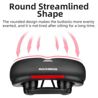 Rockbros AQ-6090R bicycle saddle - black and red