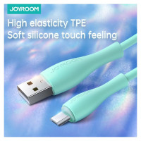 Joyroom Bowling Data Cable S-2030M8 USB-A / micro USB 3A 2m - green