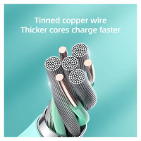 Joyroom Bowling Data Cable S-2030M8 USB-A / micro USB 3A 2m - green