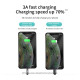 Joyroom Sharp Series S-M411 USB-A / micro USB 3A 2m Cable with Charging Indicator - Black