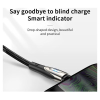 Joyroom Sharp Series S-M411 USB-A / micro USB 3A 2m Cable with Charging Indicator - Black