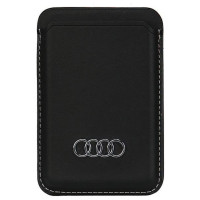 Audi Synthetic Leather magnetic wallet compatible with MagSafe - black