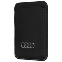 Audi Synthetic Leather magnetic wallet compatible with MagSafe - black