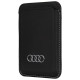Audi Synthetic Leather magnetic wallet compatible with MagSafe - black