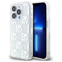 Dkny Liquid Glitter Multilogo case for iPhone 15 Pro - white