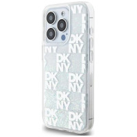 Dkny Liquid Glitter Multilogo case for iPhone 15 Pro - white
