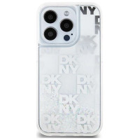 Dkny Liquid Glitter Multilogo case for iPhone 15 Pro - white
