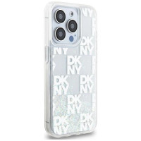 Dkny Liquid Glitter Multilogo case for iPhone 15 Pro - white
