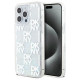 Dkny Liquid Glitter Multilogo case for iPhone 15 Pro Max - white