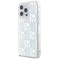 Dkny Liquid Glitter Multilogo case for iPhone 15 Pro Max - white