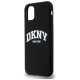 Dkny Liquid Silicone White Printed Logo MagSafe Case for iPhone 11/Xr - Black