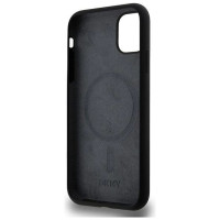 Dkny Liquid Silicone White Printed Logo MagSafe Case for iPhone 11/Xr - Black