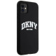 Dkny Liquid Silicone White Printed Logo MagSafe Case for iPhone 11/Xr - Black
