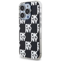 Dkny IML Checkered Mono Pattern case for iPhone 15 Pro - black