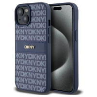 Dkny Leather Mono Stripe & Metal Logo case for iPhone 15 / 14 / 13 - blue