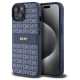 Dkny Leather Mono Stripe & Metal Logo case for iPhone 15 / 14 / 13 - blue