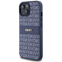 Dkny Leather Mono Stripe & Metal Logo case for iPhone 15 / 14 / 13 - blue