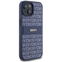 Dkny Leather Mono Stripe & Metal Logo case for iPhone 15 / 14 / 13 - blue