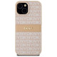 Dkny Leather Mono Stripe & Metal Logo case for iPhone 15 / 14 / 13 - pink