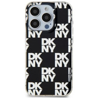 Dkny IML Checkered Mono Pattern case for iPhone 15 Pro Max - black