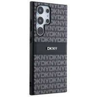 Dkny Leather Mono Stripe & Metal Logo case for Samsung Galaxy S24 Ultra - black