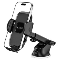 Tech-Protect V3 Car Phone Holder for Windshield/Cockpit - Black