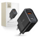 Tech-Protect C30W Charger USB-C PD 30W / USB-A QC 3.0 - Black