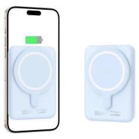 Tech-Protect LifeMag PB10 Powerbank with MagSafe 5000mAh 15W USB-C port - blue + USB-C cable