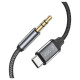 Tech-Protect UltraBoost audio USB-C / 3.5mm mini jack cable 1 m - black