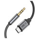 Tech-Protect UltraBoost audio USB-C / 3.5mm mini jack cable 1 m - black