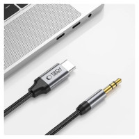Tech-Protect UltraBoost audio USB-C / 3.5mm mini jack cable 1 m - black