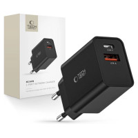 Tech-Protect NC30W Charger USB-C PD 30W / USB-A QC 3.0 - Black