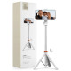Tech-Protect L03S Bluetooth selfie stick with remote control, tripod up to 148cm and 180 head - white