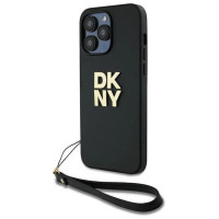 Dkny Wrist Strap Stock Logo case for iPhone 14 Pro Max - black