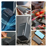 Wozinsky Powerbank Wozinsky K65+ 65W 30000mAh 2x USB-C, 1x USB-A 65W - gray