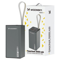 Wozinsky Powerbank Wozinsky K65+ 65W 30000mAh 2x USB-C, 1x USB-A 65W - gray