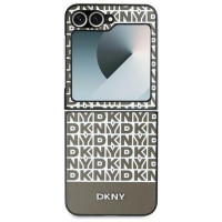 Dkny Repeat Pattern Bottom Stripe Case for Samsung Galaxy Z Flip 6 - Brown