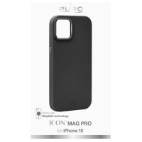 Puro Icon Mag Pro MagSafe Silicone Case for iPhone 15 - Black