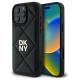 Dkny Quilted Stack Logo iPhone 16 Pro Case - Black