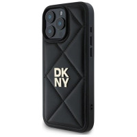 Dkny Quilted Stack Logo iPhone 16 Pro Case - Black