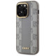 Dkny Leather Checkered Mono Pattern MagSafe iPhone 14 Pro Case - Beige