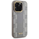 Dkny Leather Checkered Mono Pattern MagSafe iPhone 14 Pro Case - Beige