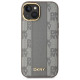 Dkny Leather Checkered Mono Pattern MagSafe iPhone 15 Case - Beige